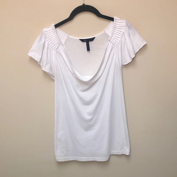 BCBGMaxAzria Tops - ⚡️SALE⚡️BCBGMaxAzria Flutter Sleeve White Top